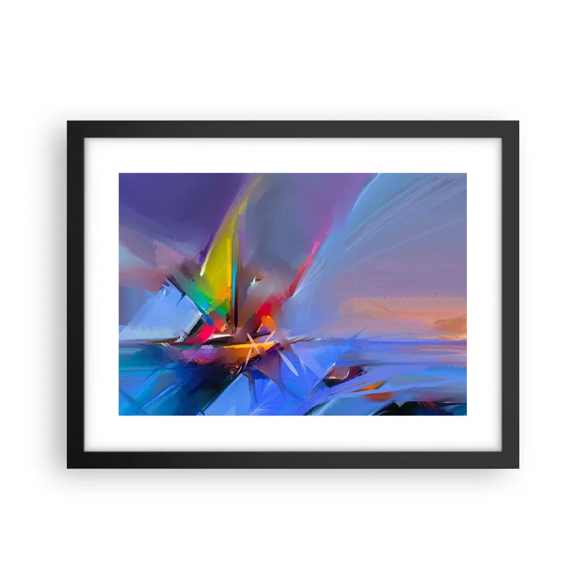 Affiche dans un cadre noir - Poster - Hélices comme un oiseau - 40x30 cm