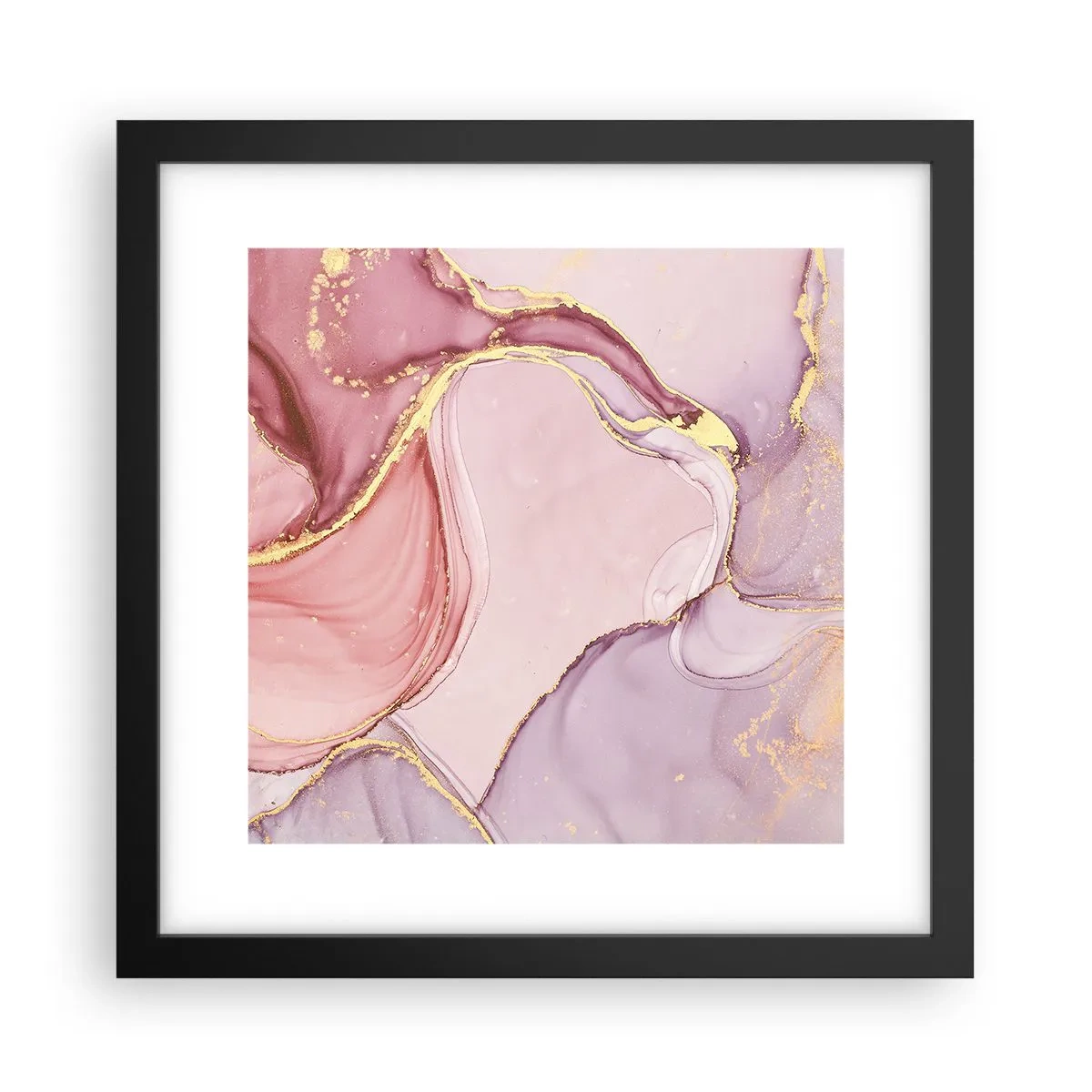 Affiche dans un cadre noir - Poster - Caresse de couleurs - 30x30 cm