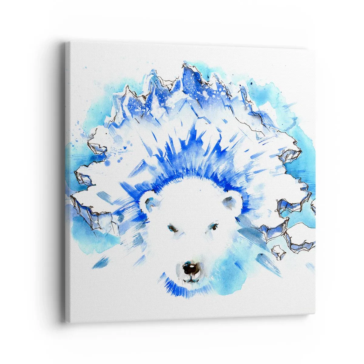Impression sur toile - Image sur toile - Le roi de l'Arctique dans une couronne de glace - 40x40 cm