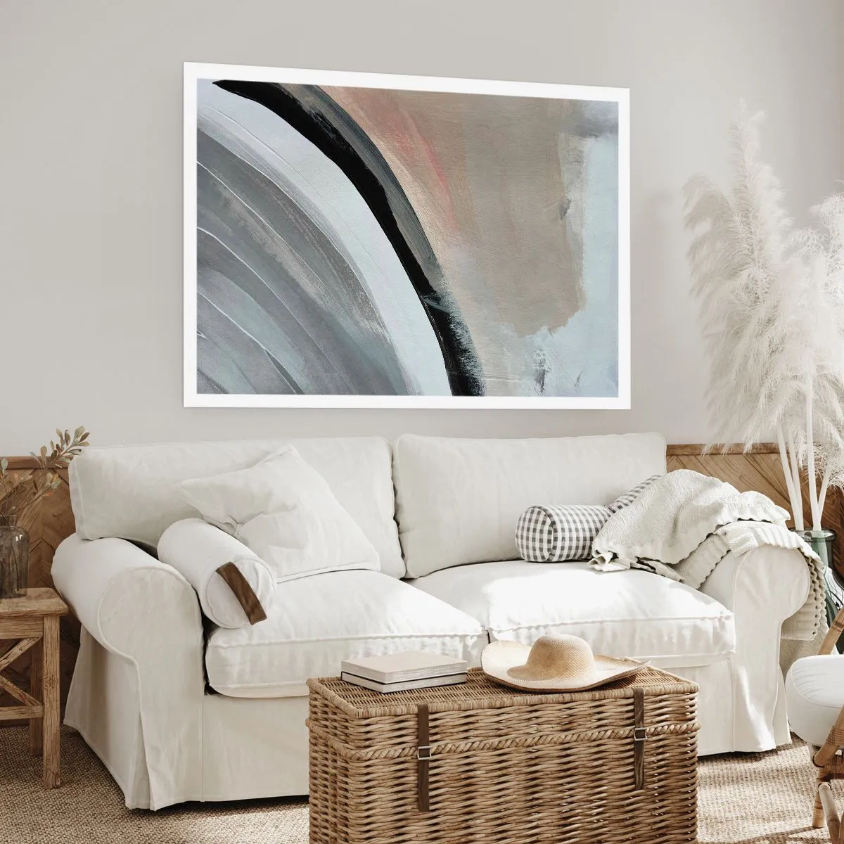 Affiche - Poster - Composition : arc de noir et gris - 91x61 cm
