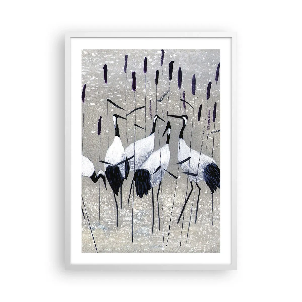 Affiche dans un cadre blanc - Poster - Parmi les siens - 50x70 cm