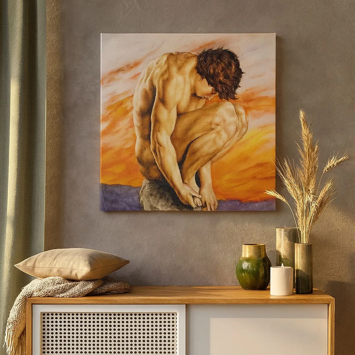 Impression sur toile - Image sur toile - Plongé dans ses pensées - 30x30 cm