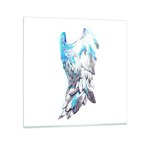 Impression sur verre - Image sur verre - j'ai besoin d'ailes - 40x40 cm