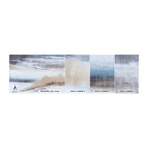 Échantillon De Papier Peint Standard Eco - Composition hivernale - Hiver, Morceau, Pastel - 100x30 cm