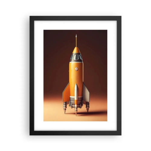 Affiche dans un cadre noir - Poster - Ça commence par un rêve - 30x40 cm