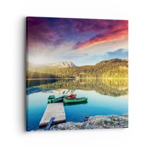 Impression sur toile - Image sur toile - Aussi lisse qu'un miroir au-dessus de l'eau - 30x30 cm