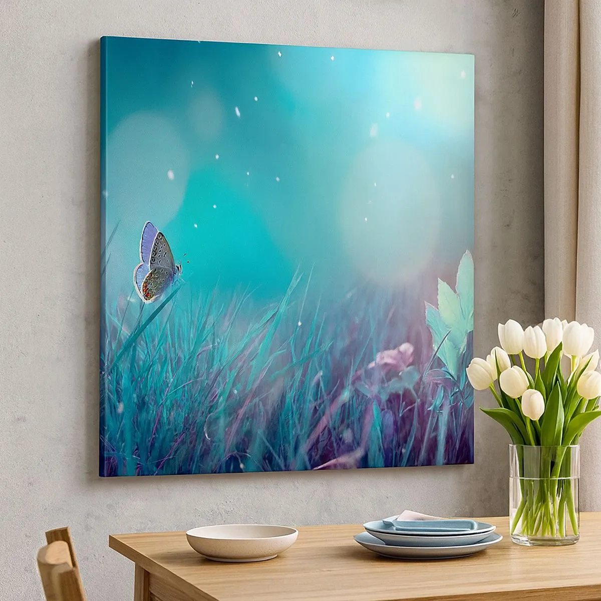 Impression sur toile - Image sur toile - La vie secrète de la prairie - 30x30 cm