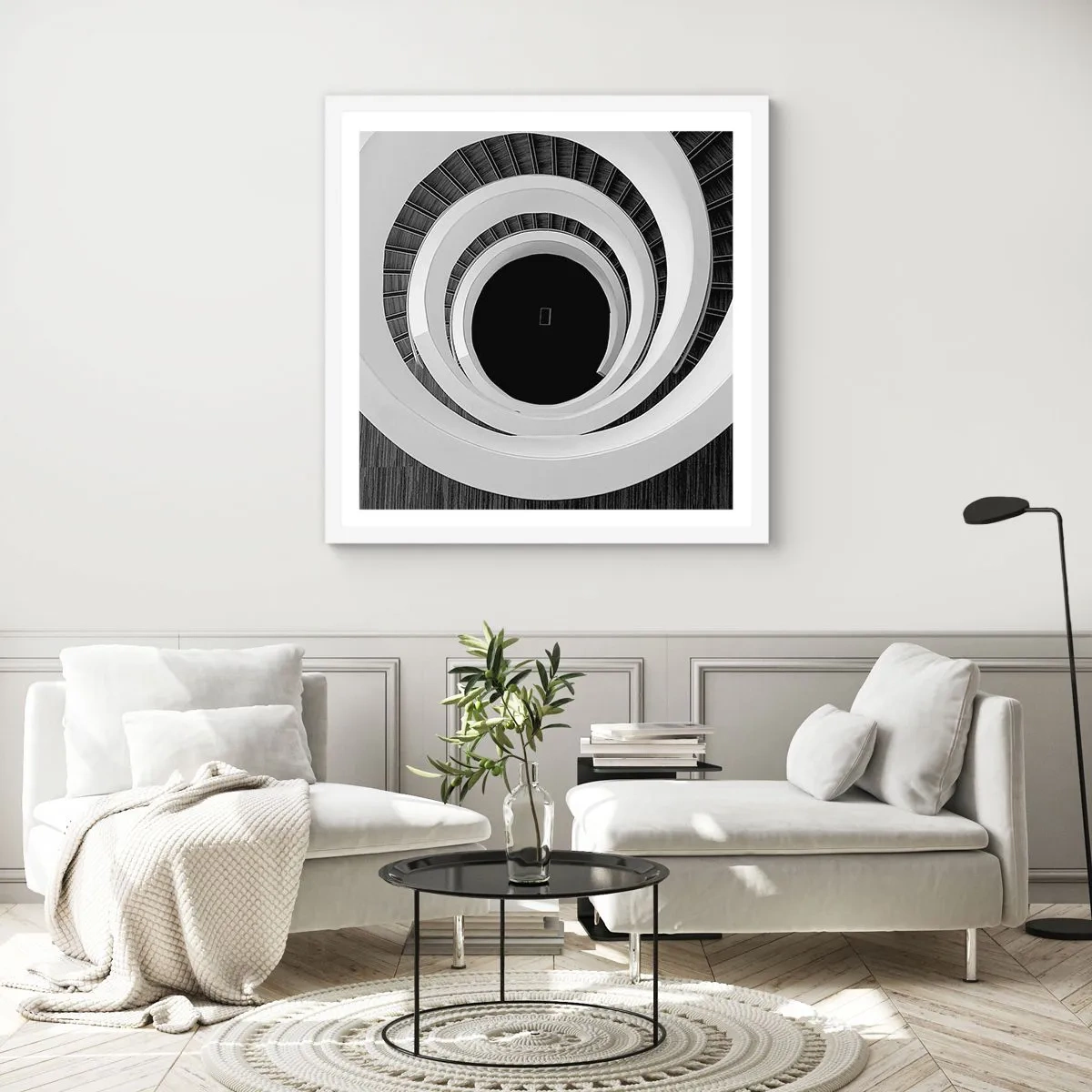 Affiche dans un cadre blanc - Poster - Les choses concrêtes - 50x50 cm