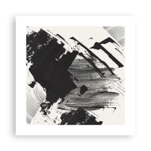 Affiche - Poster - Abstraction – expression du noir - 40x40 cm