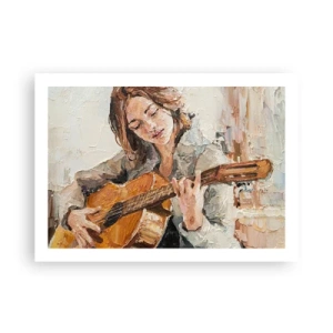 Affiche - Poster - Concerto pour guitare et coeur de fille - 70x50 cm