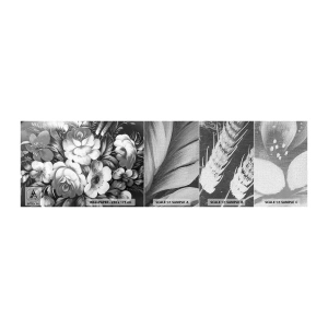 Échantillon de Papier Peint Premium Canvas - Belle même en gris - Abstraction, Fleurs, Morceau - 100x30 cm