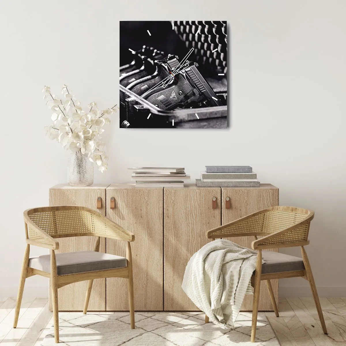 Horloge murale - Pendule murale - Sport masculin - 30x30 cm