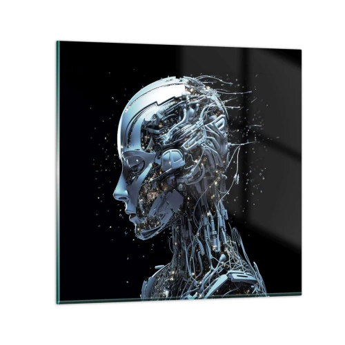Impression sur verre - Image sur verre - La technologie est une femme - 30x30 cm