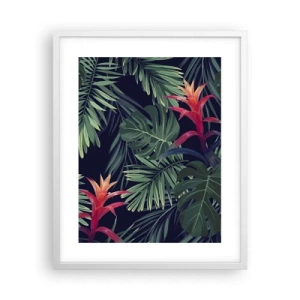 Affiche dans un cadre blanc - Poster - immergé dans la nature - 40x50 cm