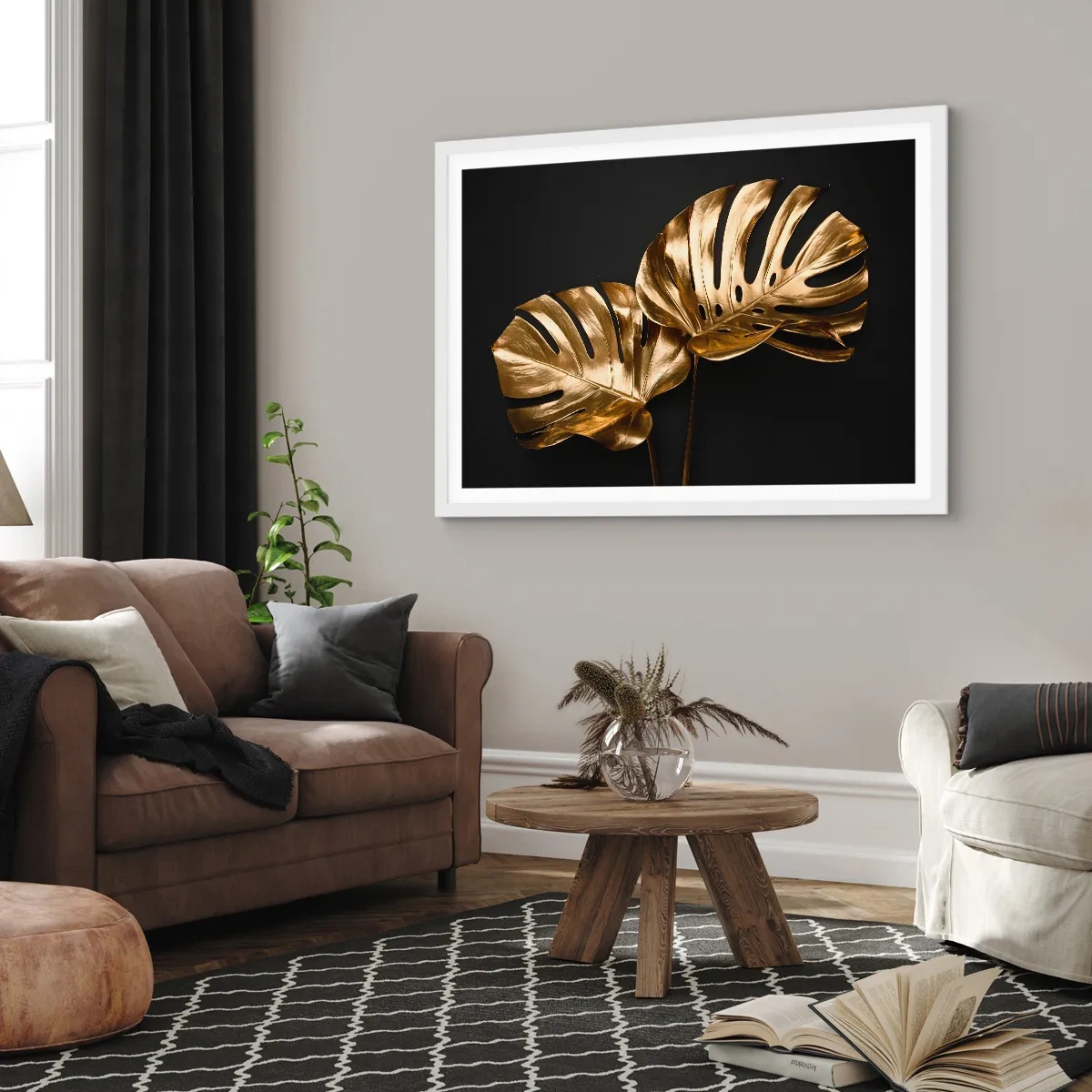 Affiche dans un cadre blanc - Poster - Les trésors de la nature - 100x70 cm