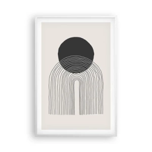 Affiche dans un cadre blanc - Poster - Tremblement et confiance - 61x91 cm