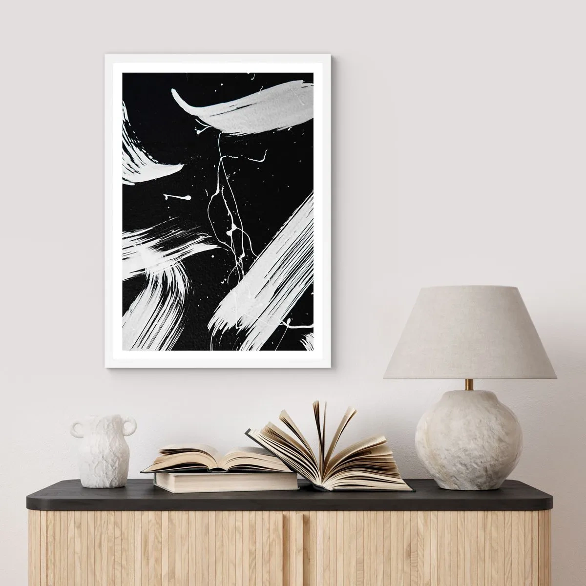 Affiche dans un cadre blanc - Poster - Briser les ténèbres - 61x91 cm