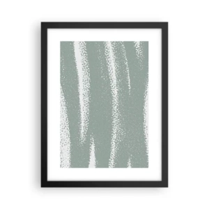 Affiche dans un cadre noir - Poster - Abstraction dans un climat hivernal - 30x40 cm