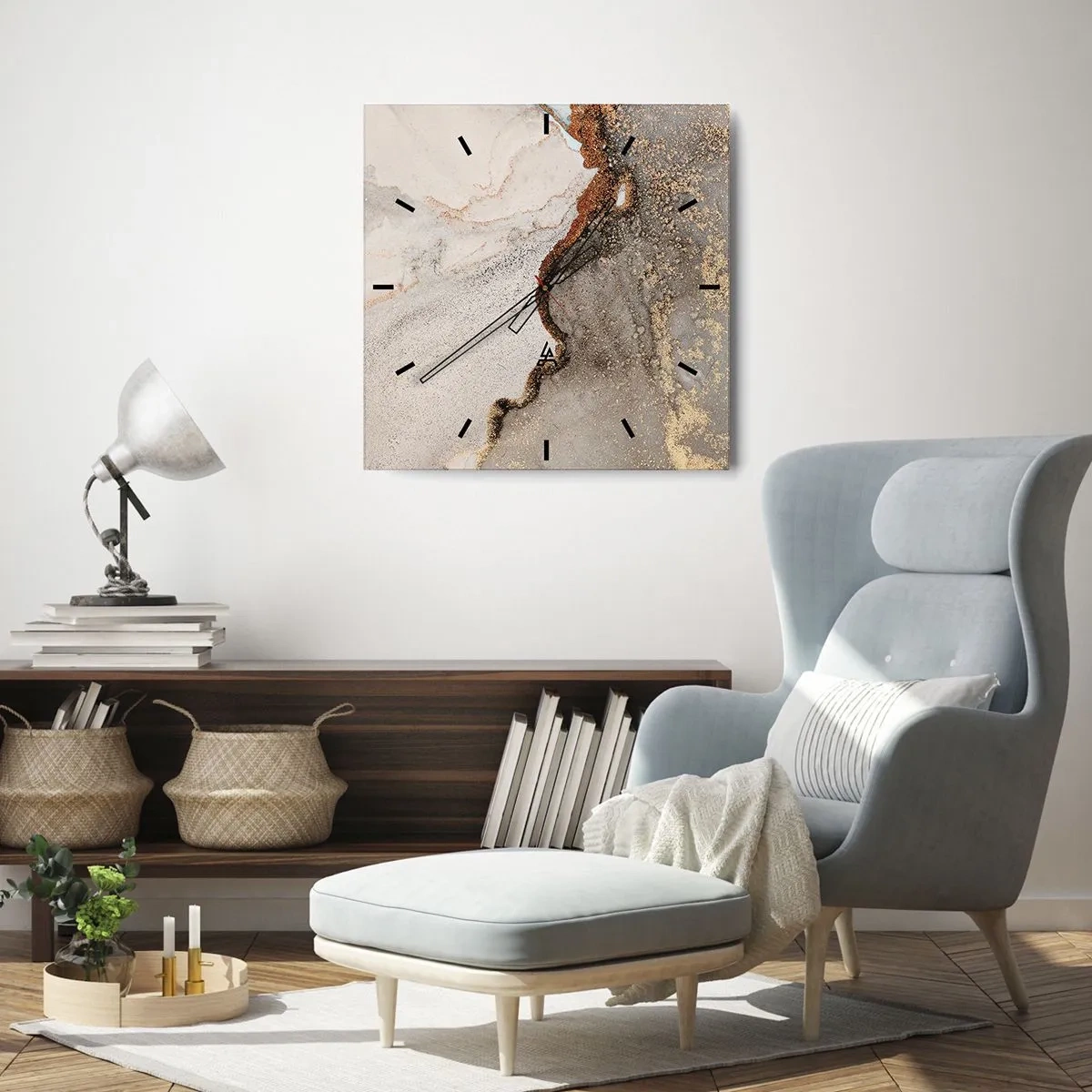 Horloge murale - Pendule murale - Aux frontières des couleurs - 40x40 cm