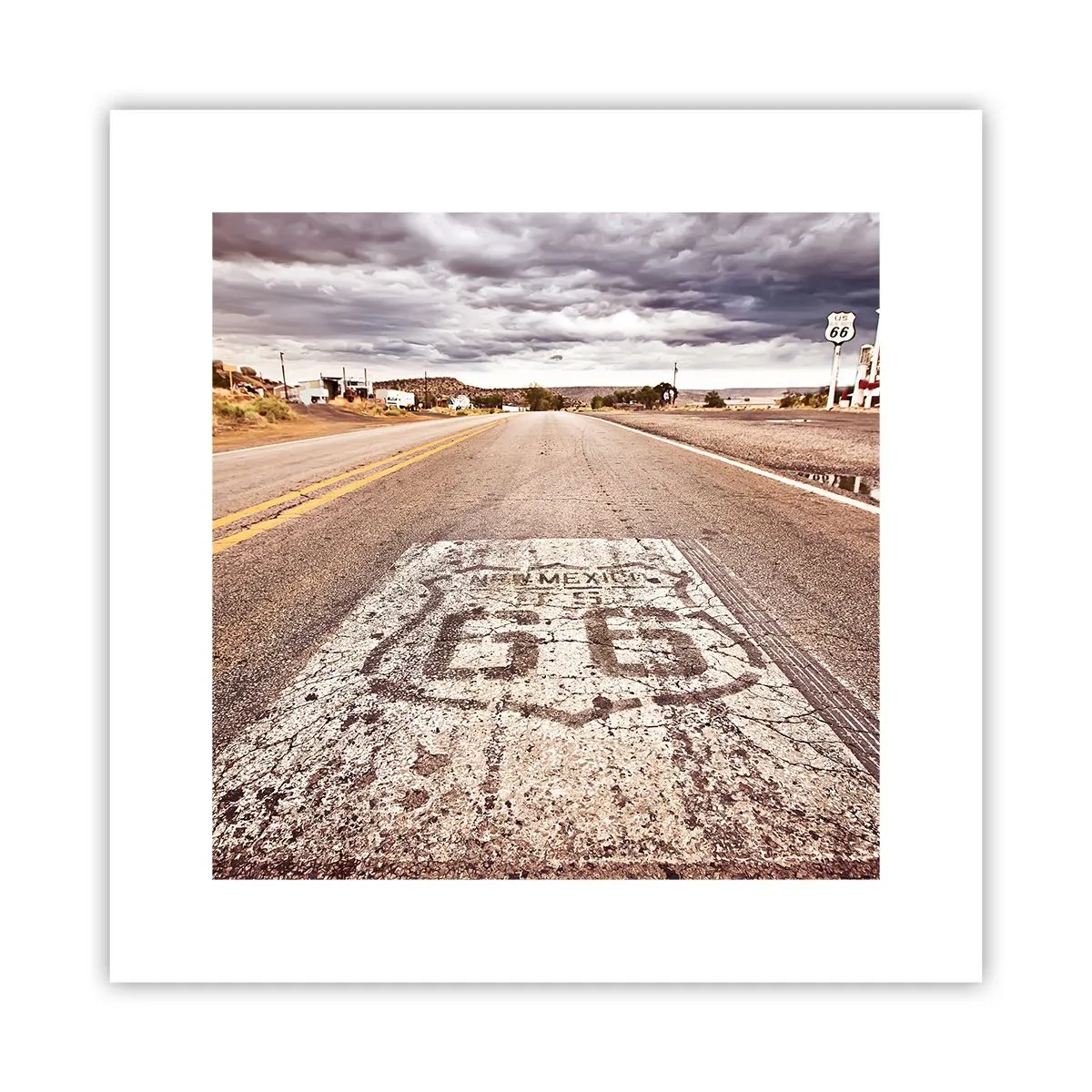 Affiche - Poster - Mother Road - une légende américaine - 30x30 cm