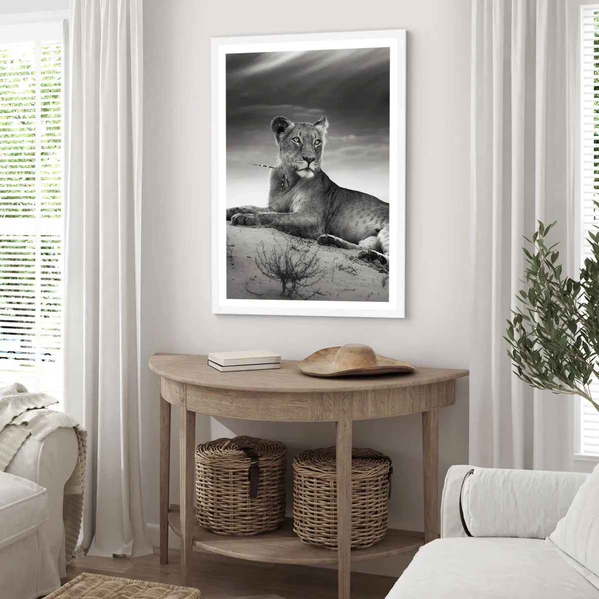 Affiche dans un cadre blanc - Poster - La reine du désert reste - 70x100 cm