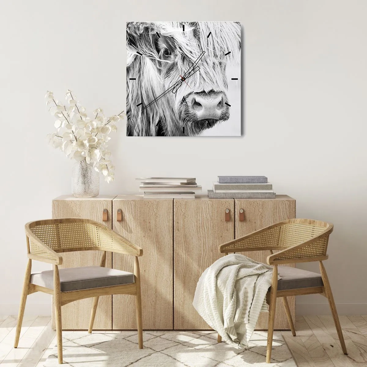 Horloge murale - Pendule murale - Sauvagerie écossaise - 40x40 cm