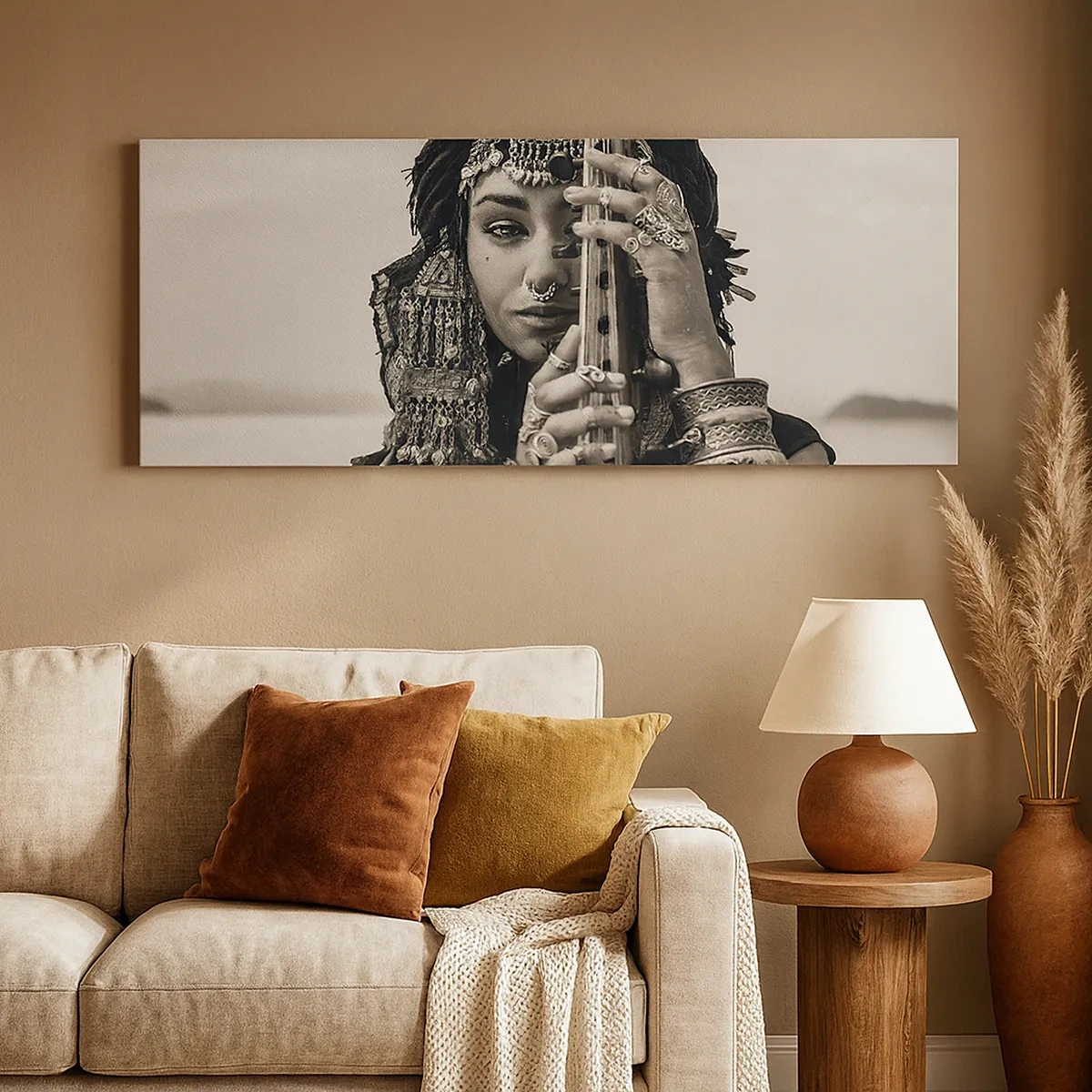 Impression sur toile - Image sur toile - Musique de l'Orient elle-même - 30x30 cm