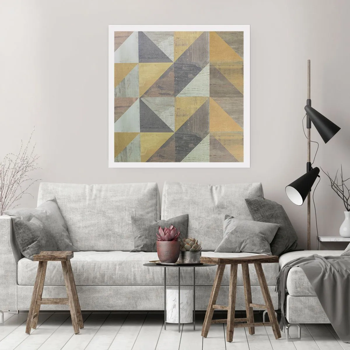Affiche - Poster - Suivant l'angle du triangle - 30x30 cm