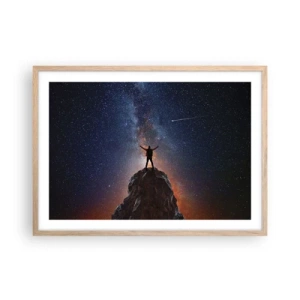 Affiche dans un chêne clair - Poster - Le force est avec moi! - 70x50 cm