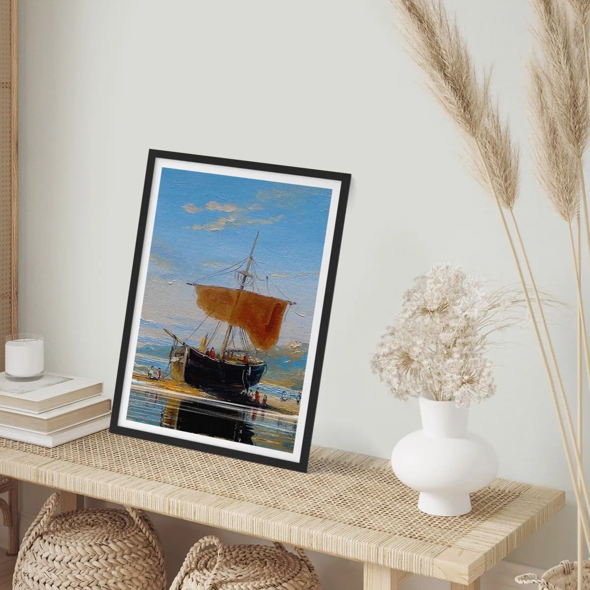 Affiche dans un cadre noir - Poster - Eau, terre, air - 30x40 cm