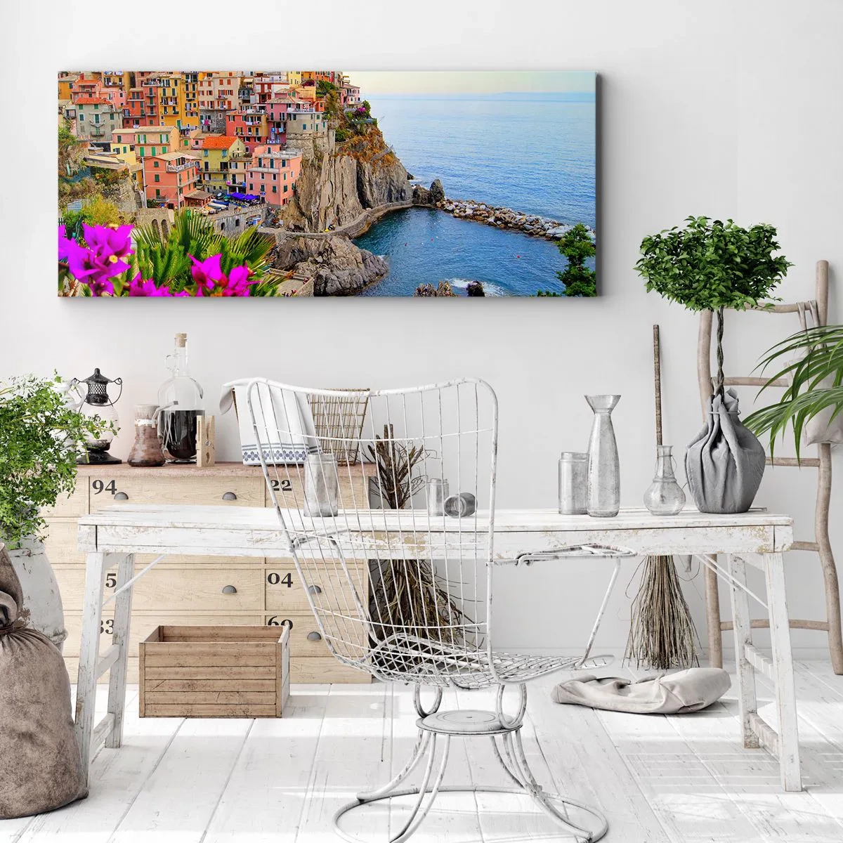 Impression sur toile - Image sur toile - La ville qui rit - 90x30 cm