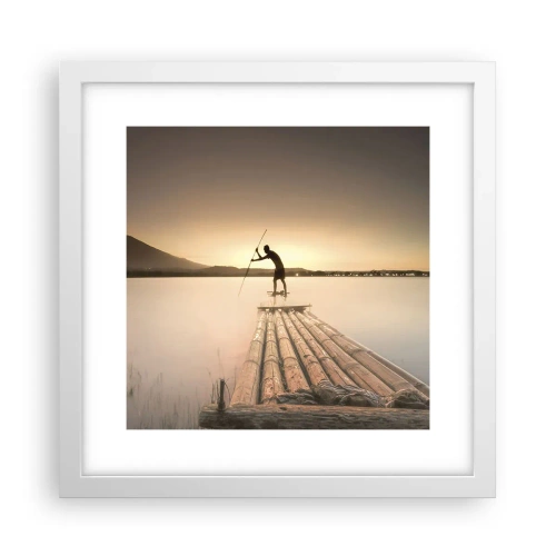 Affiche dans un cadre blanc - Poster - Avant la fin du jour - 30x30 cm