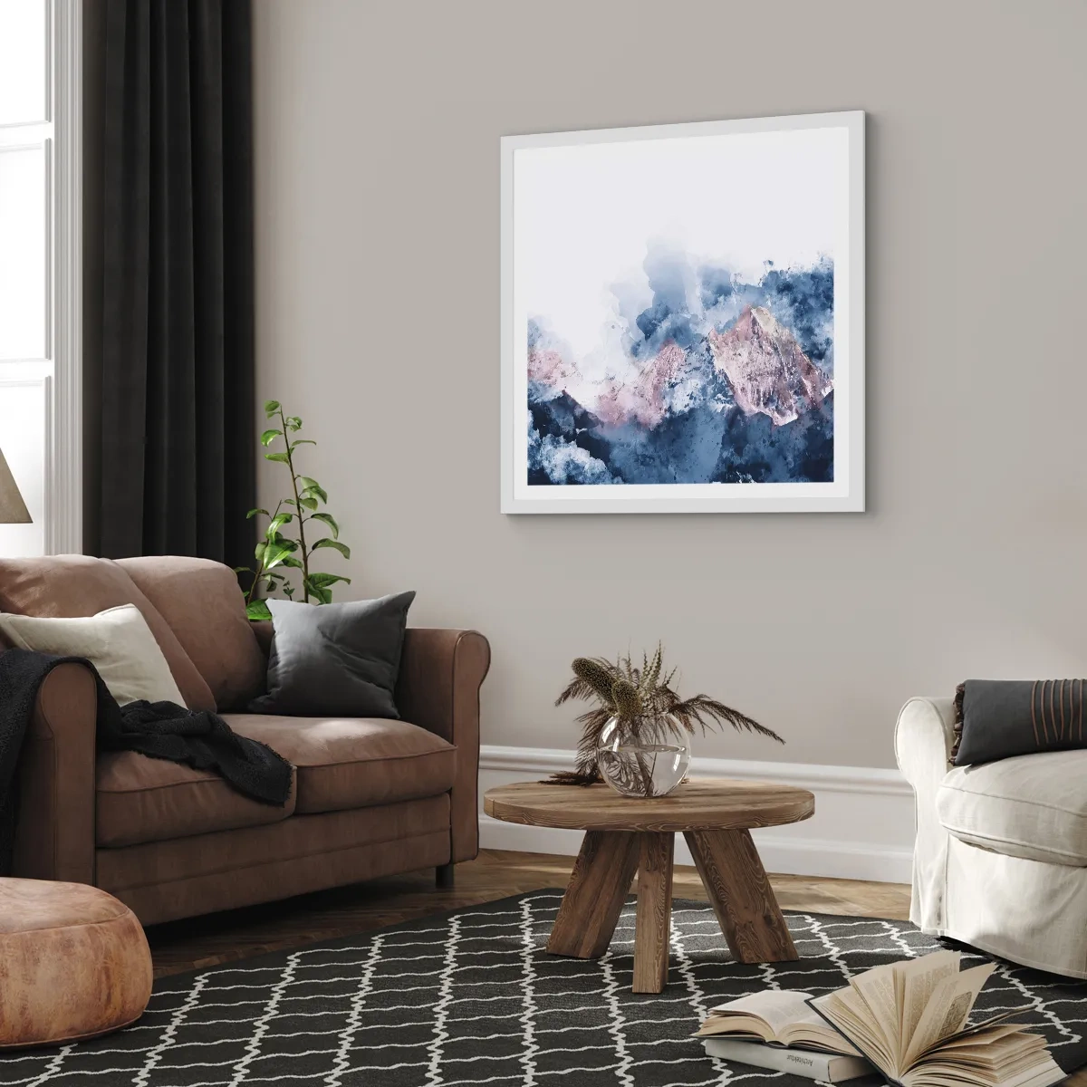 Affiche dans un cadre blanc - Poster - Ce sont des sommets ! - 60x60 cm