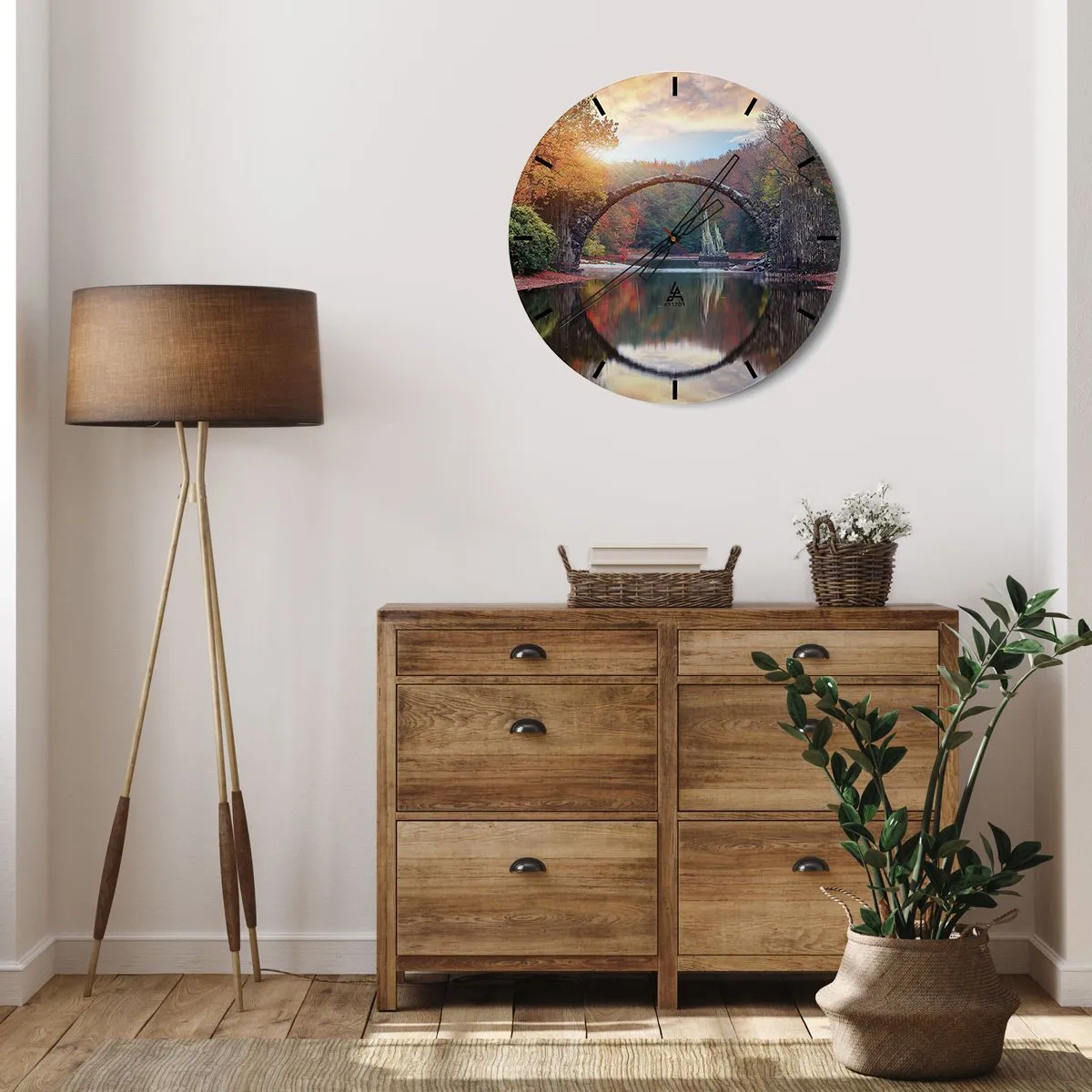 Horloge murale - Pendule murale - De l'autre cote du miroir - 40x40 cm
