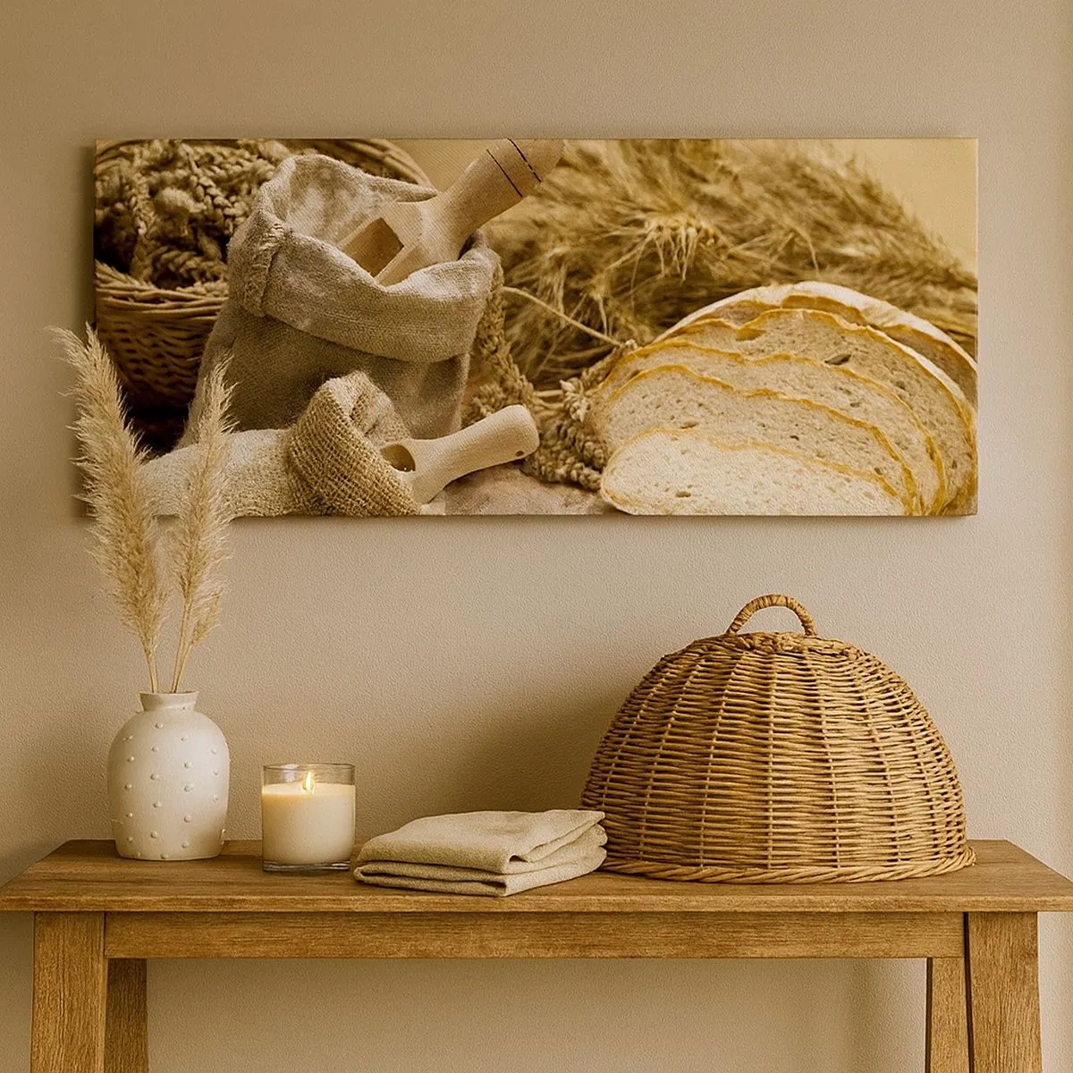 Impression sur toile - Image sur toile - Comment il coupe avec un couteau - 100x40 cm