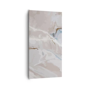 Impression sur toile - Image sur toile - Le bleu serpente sous le blanc - 65x120 cm