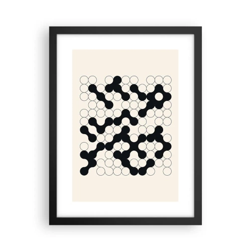 Affiche dans un cadre noir - Poster - Jeu chinois – variation - 30x40 cm