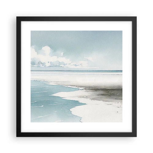 Affiche dans un cadre noir - Poster - Marée douce - 40x40 cm