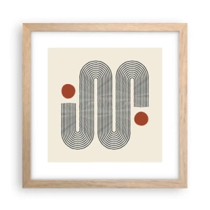 Affiche dans un chêne clair - Poster - Du début à la fin - 30x30 cm