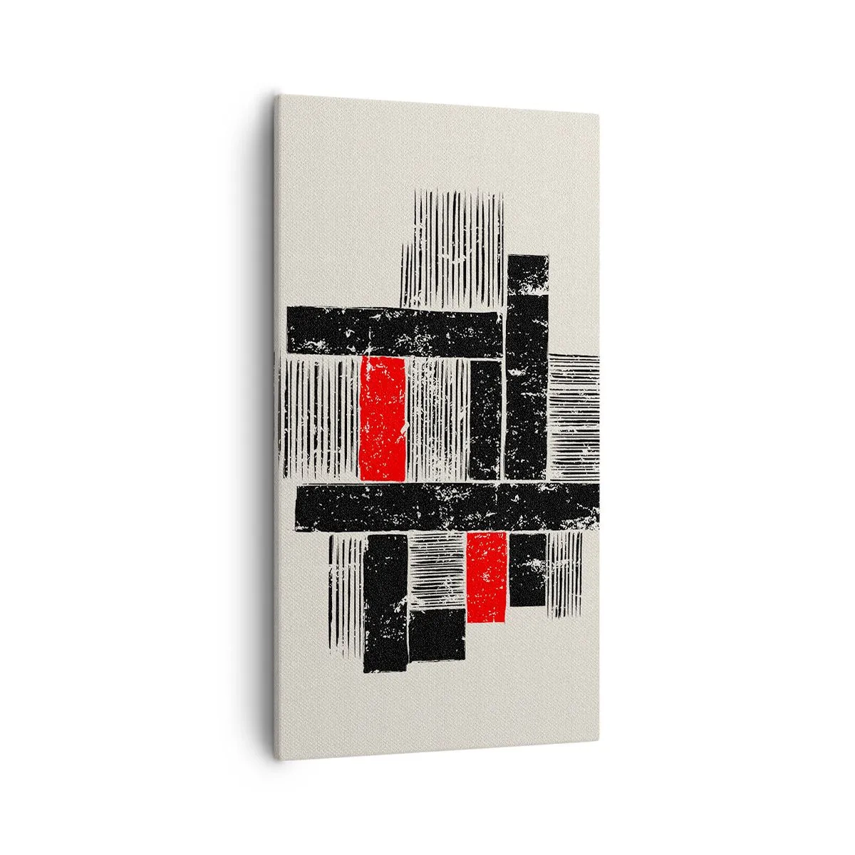 Impression sur toile - Image sur toile - En rouge et noir - 55x100 cm