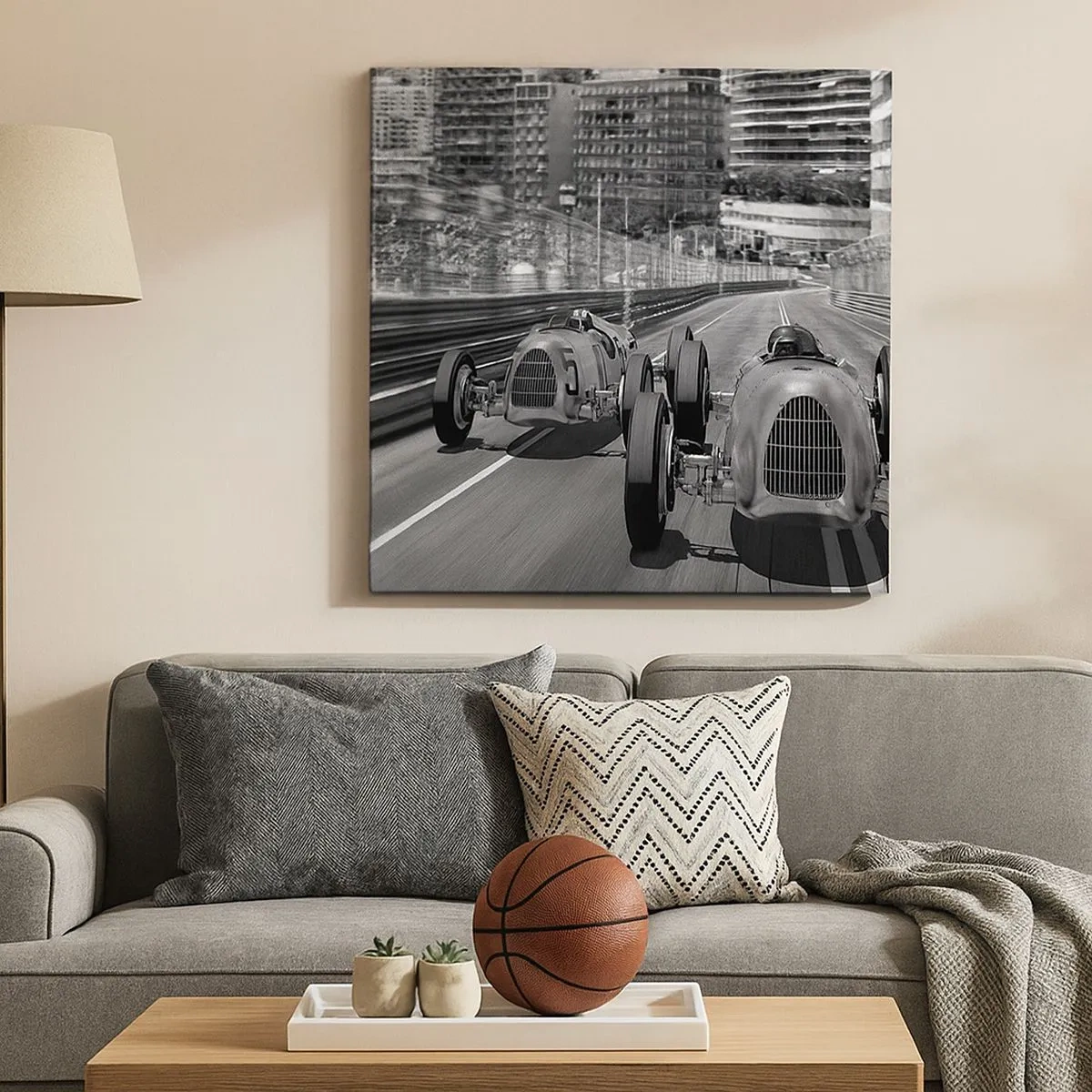 Impression sur toile - Image sur toile - Il y a longtemps à Monté Carlo - 30x30 cm