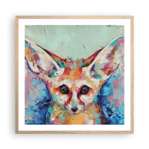 Affiche dans un chêne clair - Poster - Etes-vous prêts pour moi? - 60x60 cm