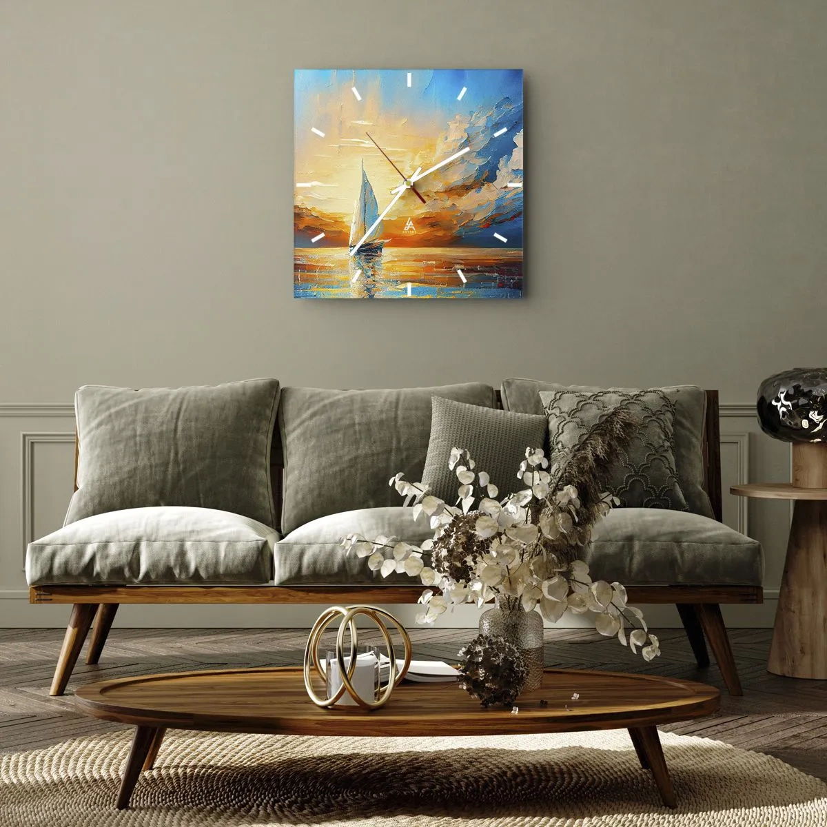 Horloge murale - Pendule murale - Expédition en or - 30x30 cm