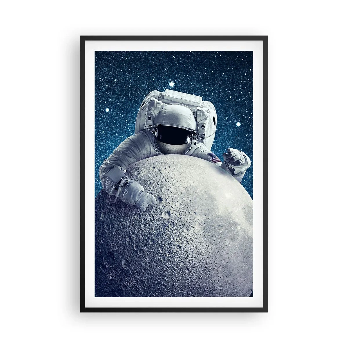 Affiche dans un cadre noir - Poster - Comique de l'espace - 61x91 cm