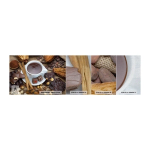 Échantillon de Papier Peint Premium Canvas - D'une chocolaterie de conte de fées - La gastronomie, Chocolat, Café - 100x30 cm