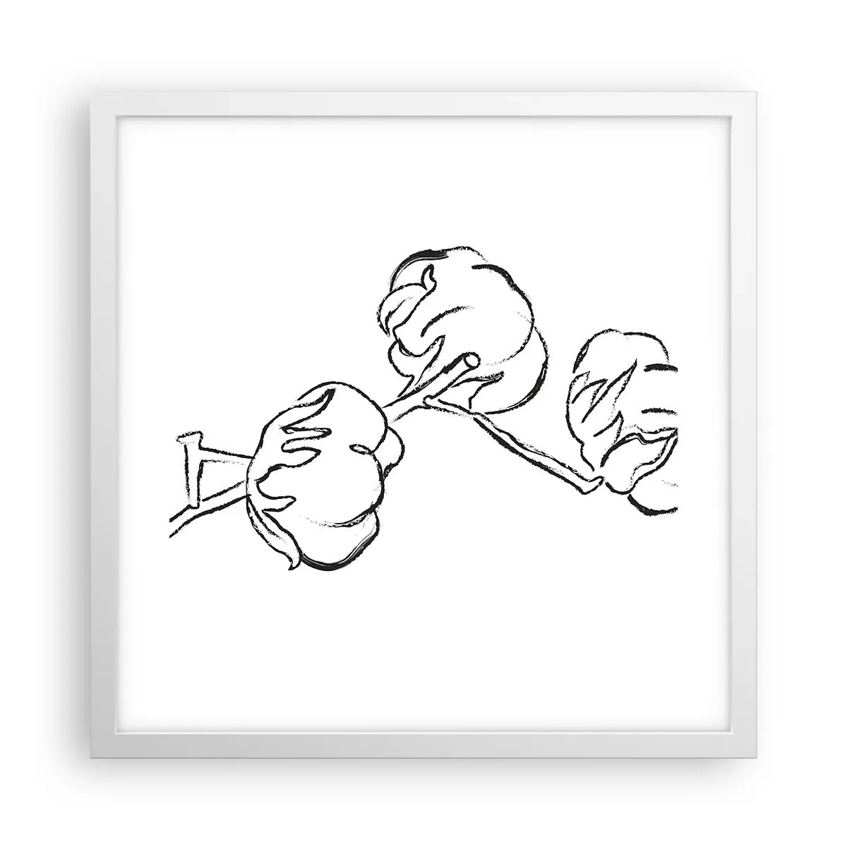 Affiche dans un cadre blanc - Poster - Duvet de coton - 40x40 cm