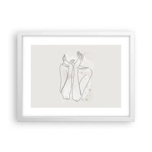 Affiche dans un cadre blanc - Poster - Instant de rêve - 40x30 cm