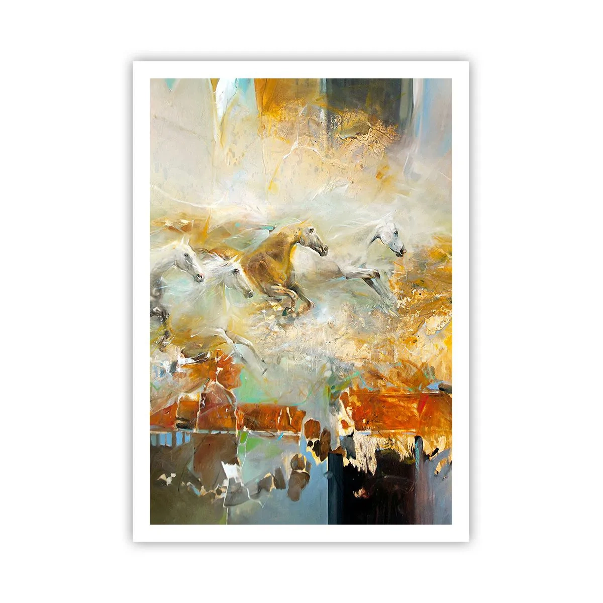 Affiche - Poster - Au galop vers la lumière - 70x100 cm