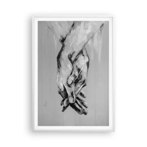 Affiche dans un cadre blanc - Poster - Début... - 70x100 cm