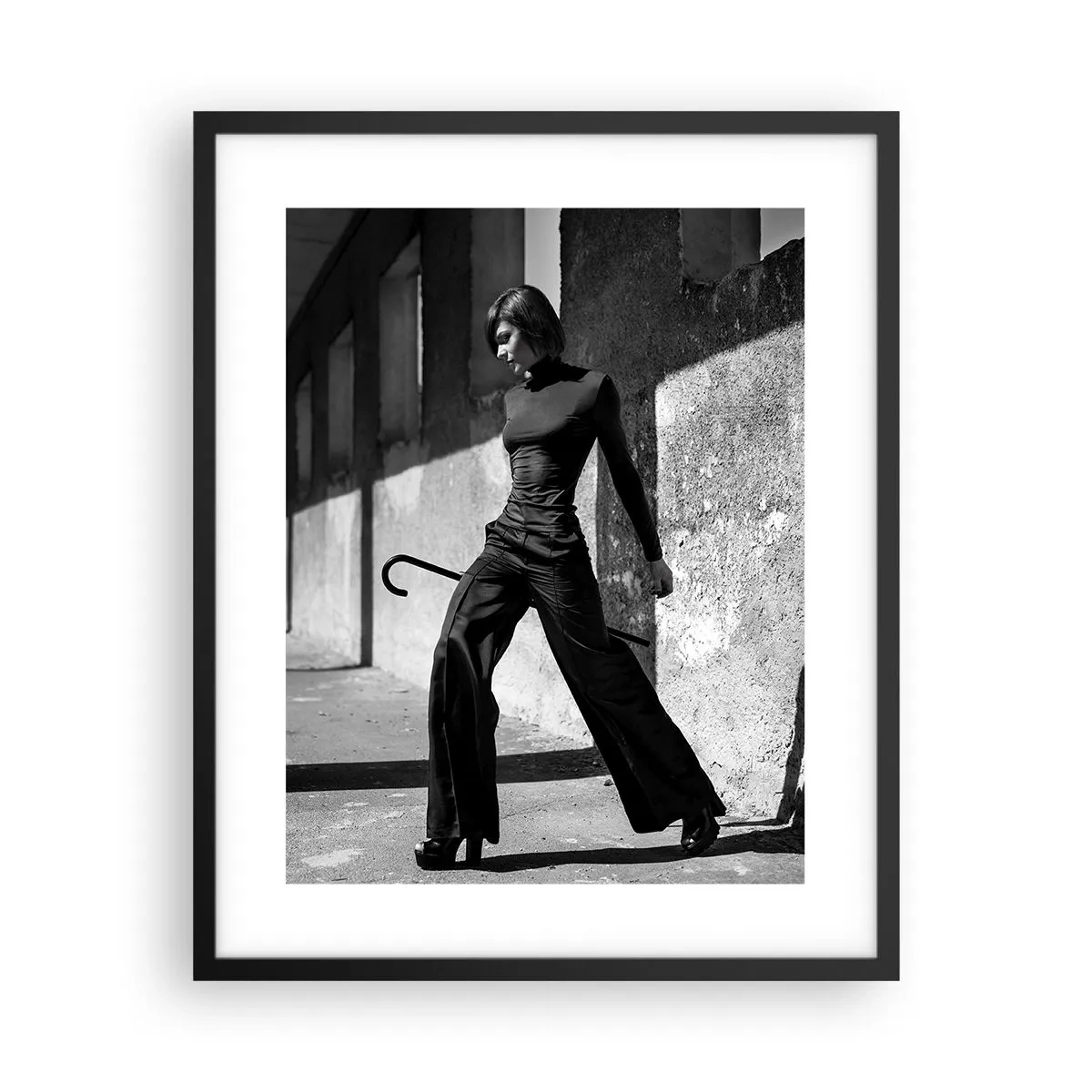 Affiche dans un cadre noir - Poster - Élégance urbaine - 40x50 cm